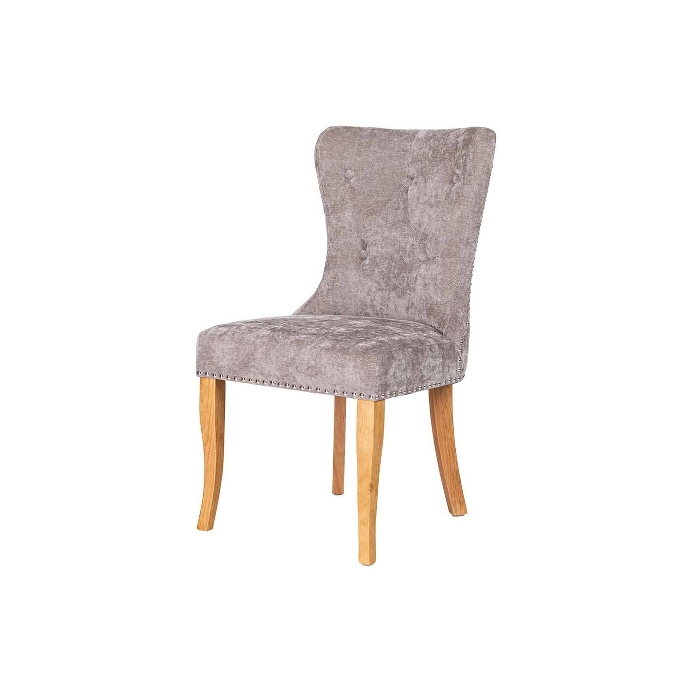 HOMYCASA DESIGN INC - Tufted Side Dining Chair Fabric Solid Wood Legs