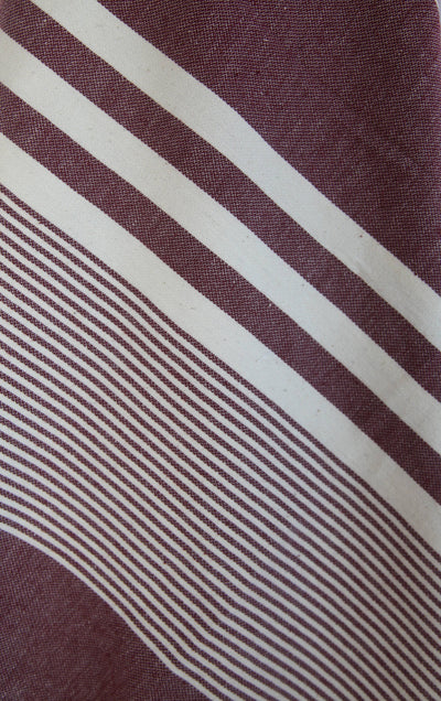 Basic Layers -Monaco Burgundy Turkish Towel