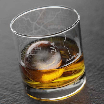 Los Angeles CA Map Rocks Whiskey Glass-Well Told