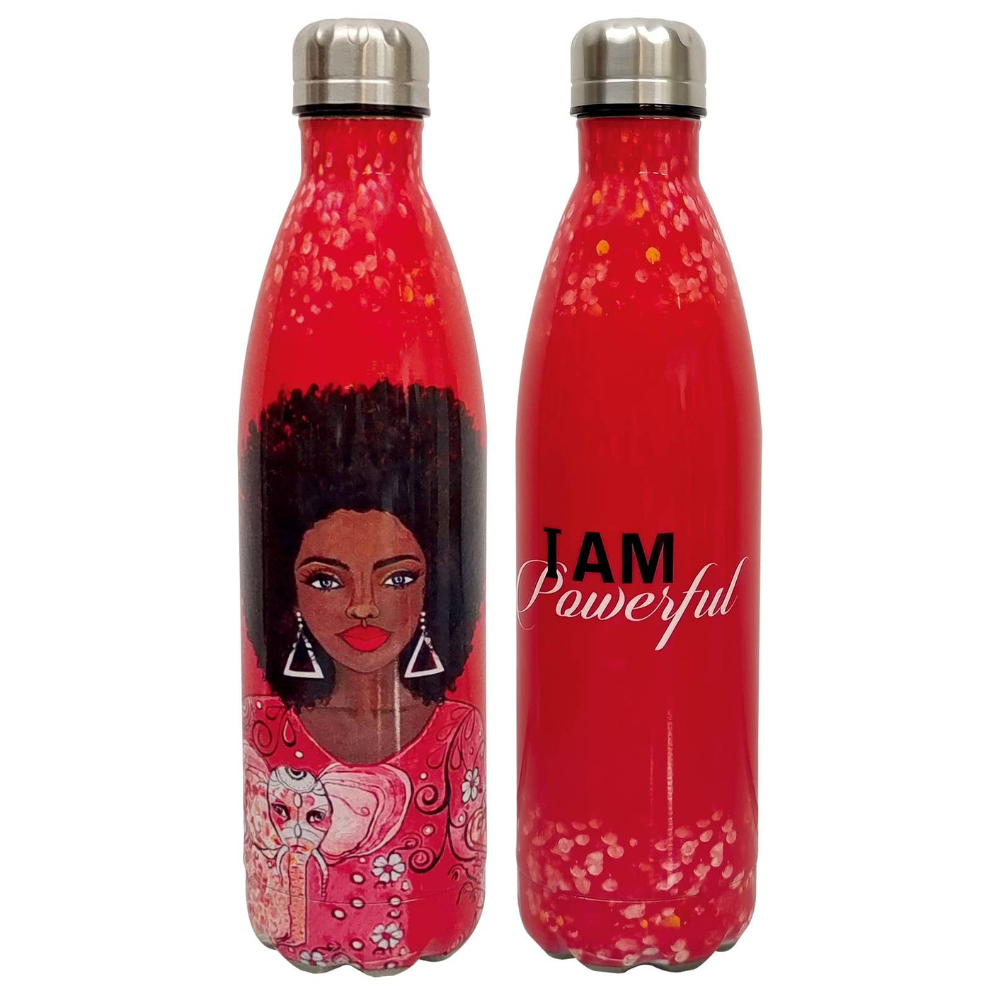 Large Water Bottle I Am Powerful-Shades of Color, LLC