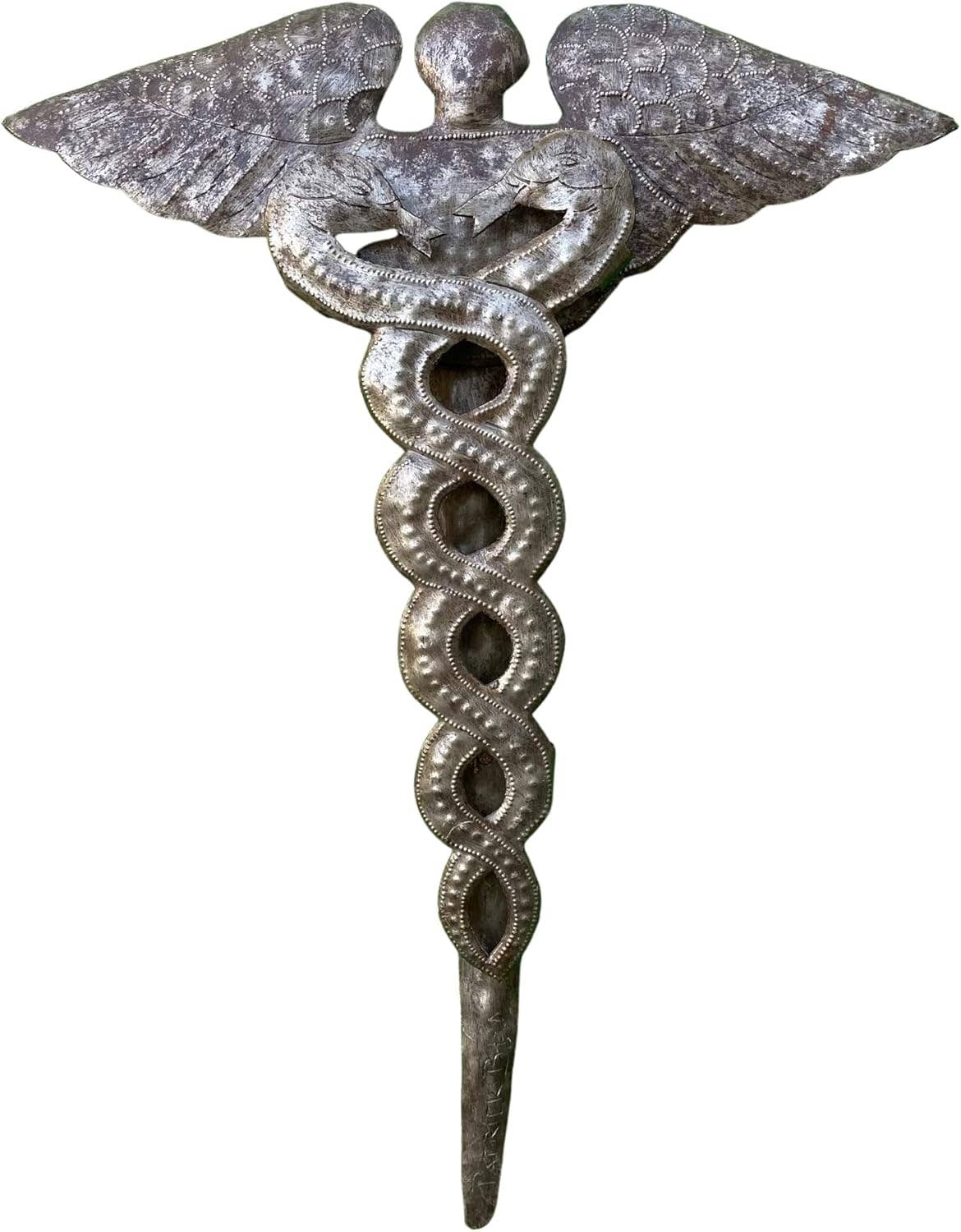 Haiti Fair Trade~ It's Cactus - Medical Staff Wall Plaque, Caduceus, Physician 12" x 16"