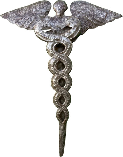 Haiti Fair Trade~ It's Cactus - Medical Staff Wall Plaque, Caduceus, Physician 12" x 16"