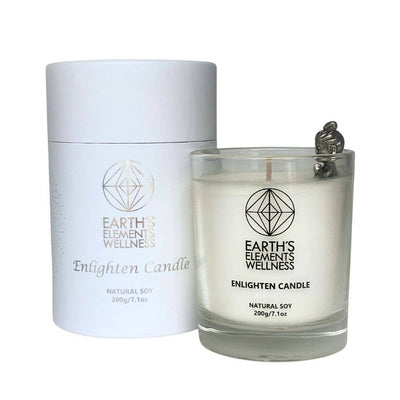 Enlighten White - Crystal Candle-Earths Elements