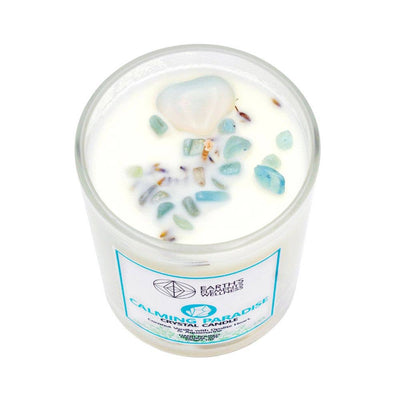Calming Paradise Crystal Candle by Earth's Elements Wellness
