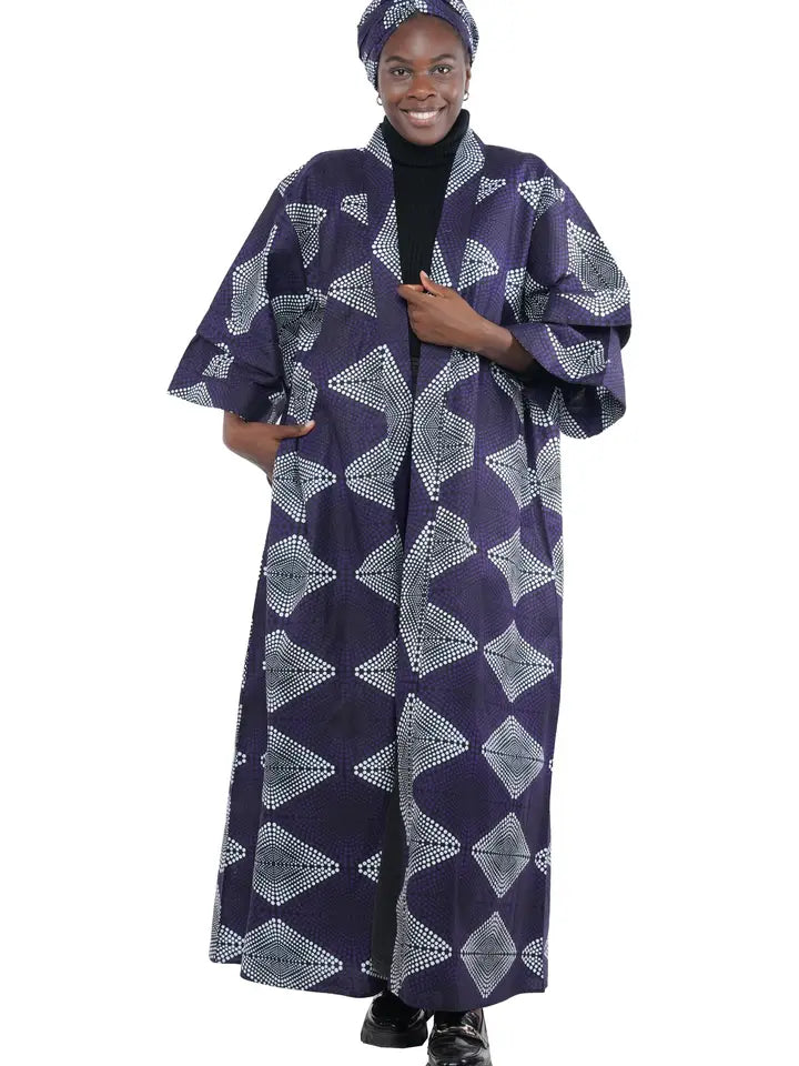 Ankara Long Kimono Jacket