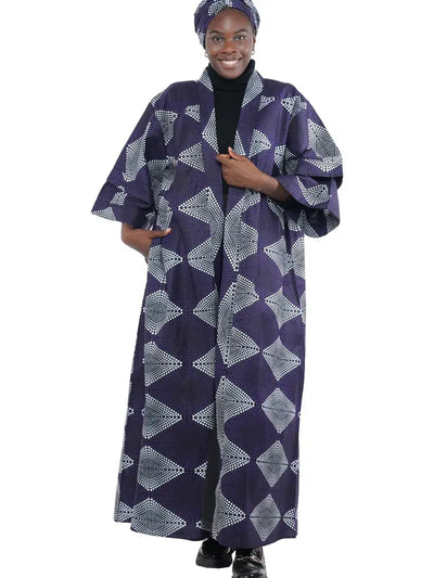 Ankara Long Kimono Jacket