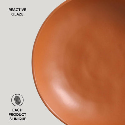 Bio Stoneware Terracotta Salad Bowl, 28 Oz -Porto Brasil