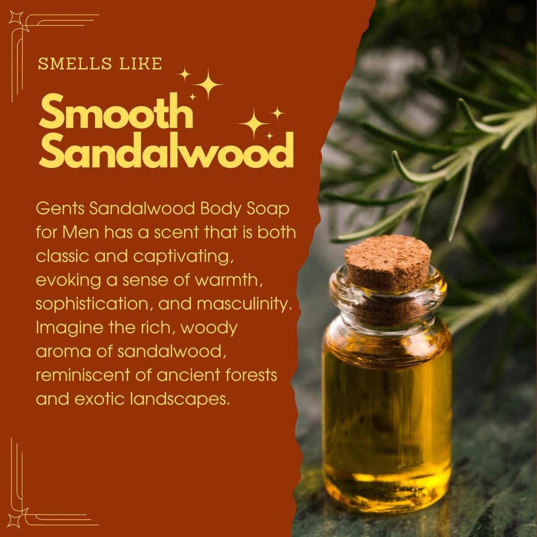 GENTS Body Soaps 5 oz All Natural 5 DIFFERENT SCENTS-GENTS FINE GROOMING PRODUCTS -