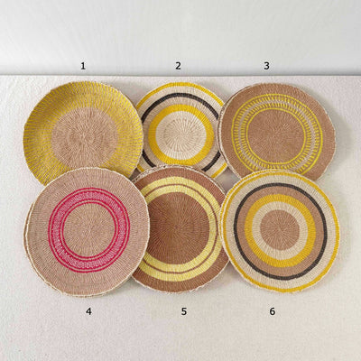 Amsha - 12" African Woven Placemats Set of 2 (OOAK) #208