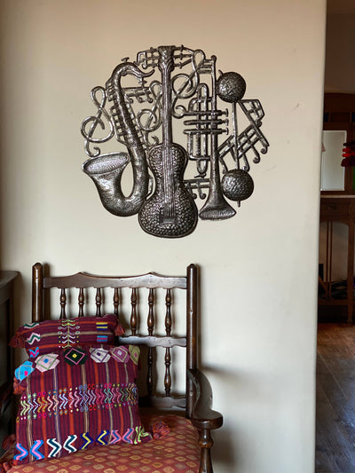 Haiti Fair Trade~ It's Cactus - 23" Jazz Metal Wall Hanging Artwork Handmade in Haiti