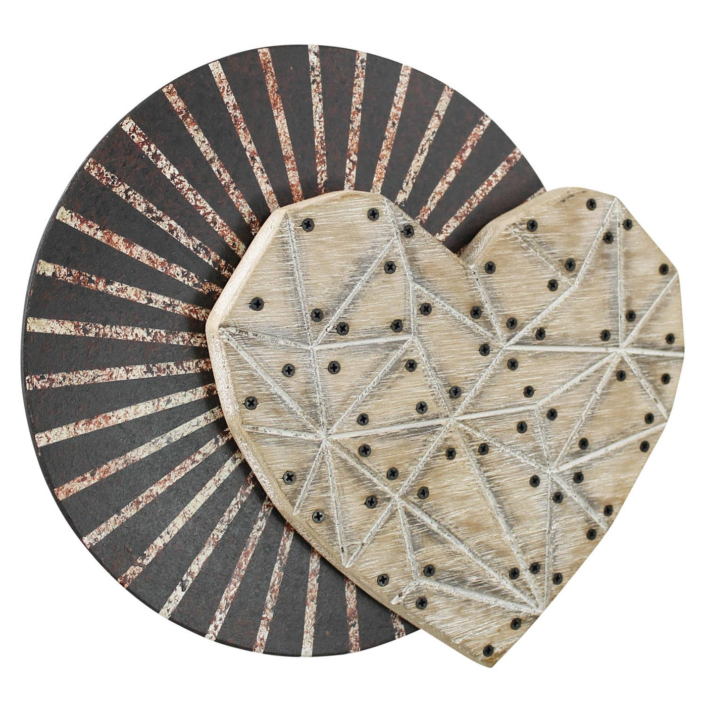 Morris Heart Wall Art, Wood-HomArt