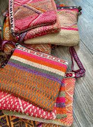 Peruvian Pom Pom Pouch w Strap