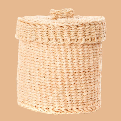 All Natural Sisal Lidded Container Basket