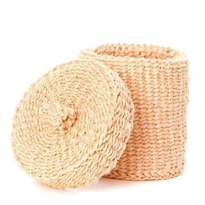 All Natural Sisal Lidded Container Basket