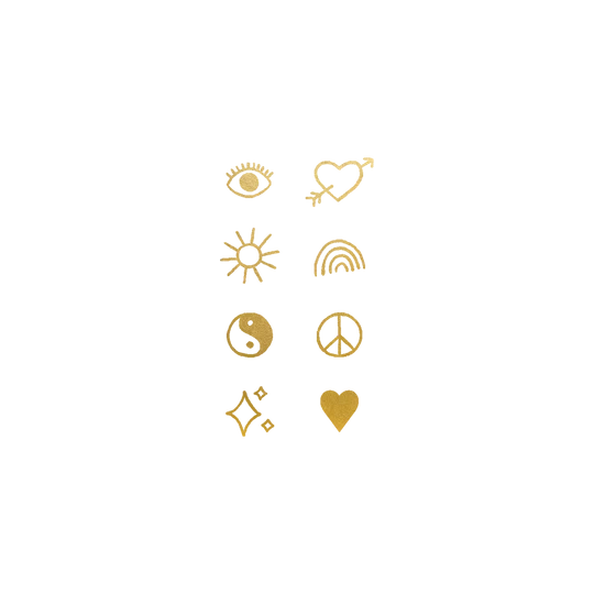 Gold Tattly Flash Tattoo by Peagreen