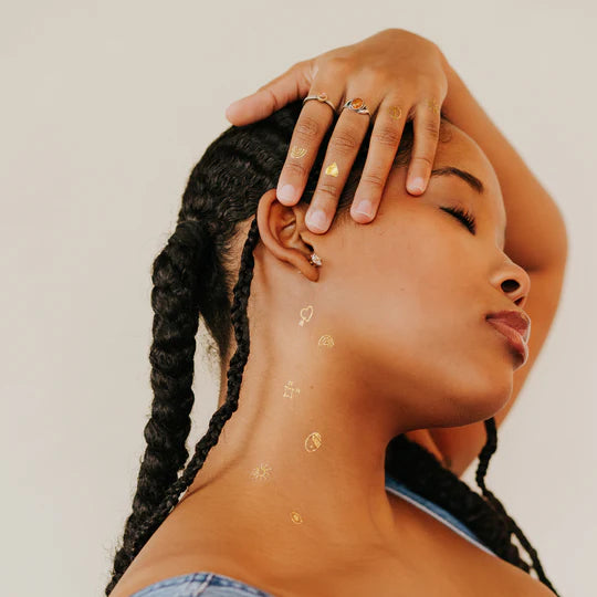 Gold Tattly Flash Tattoo by Peagreen