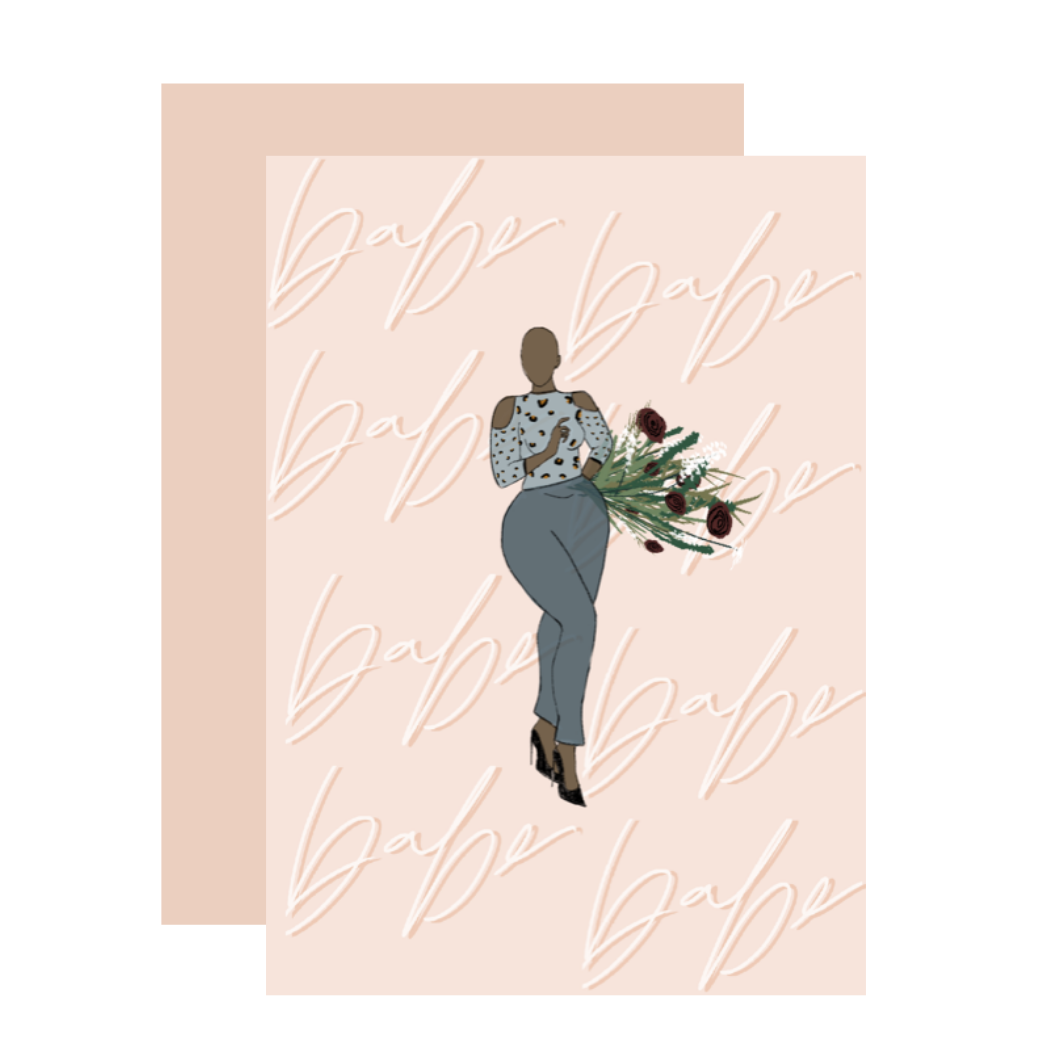 Aims Moon Paperie - Amy Doll Greeting Card