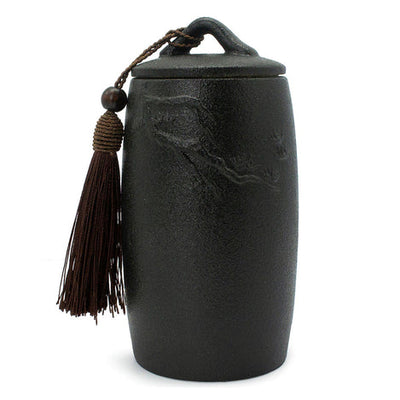 Embossed Ceramic Canister