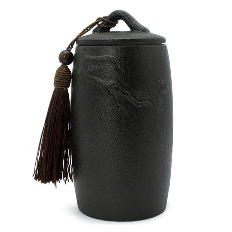 Embossed Ceramic Canister