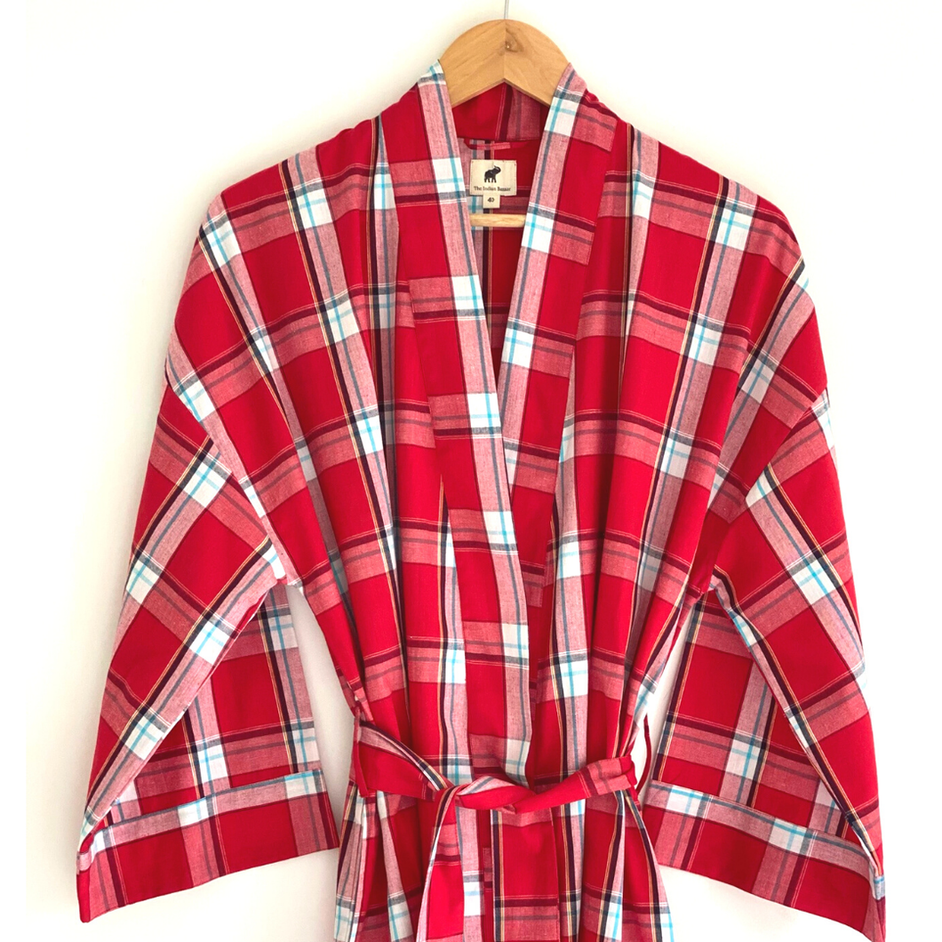 The Indian Bazaar - Unisex Kimono Robe, Mens full length Coat, Home, Lounge Wear