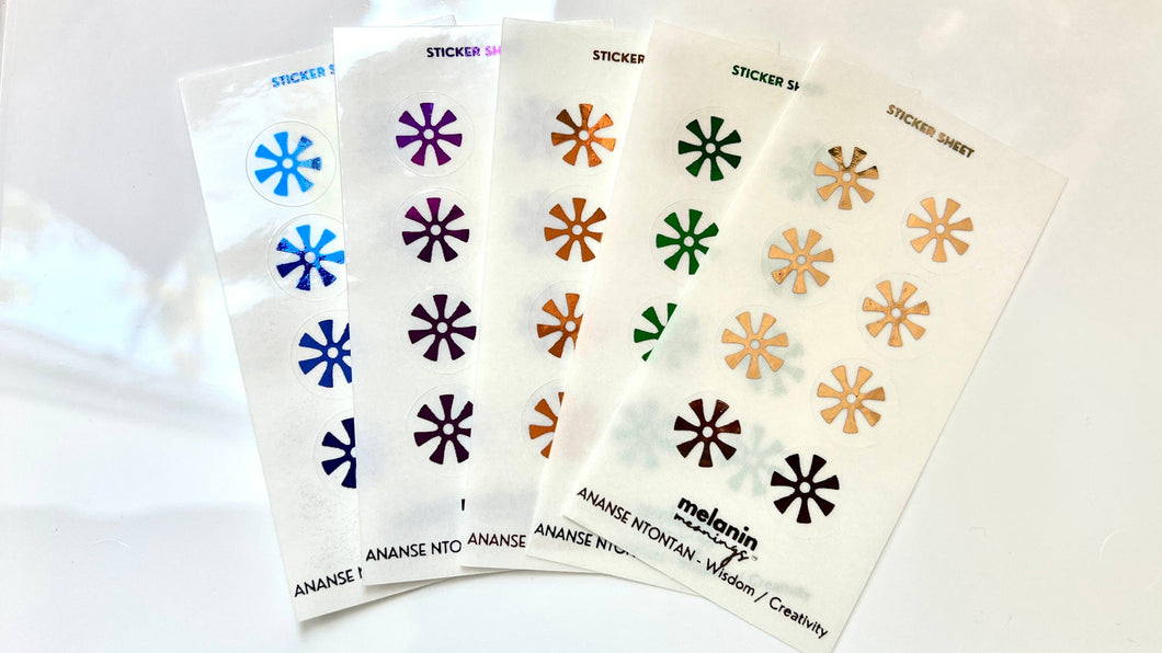Ananse Ntontan Adinkra Symbol Stickers - Melanin Meanings