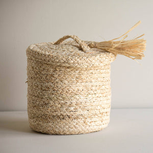 Foreside Home & Garden - Adele Natural Woven Canister Wide