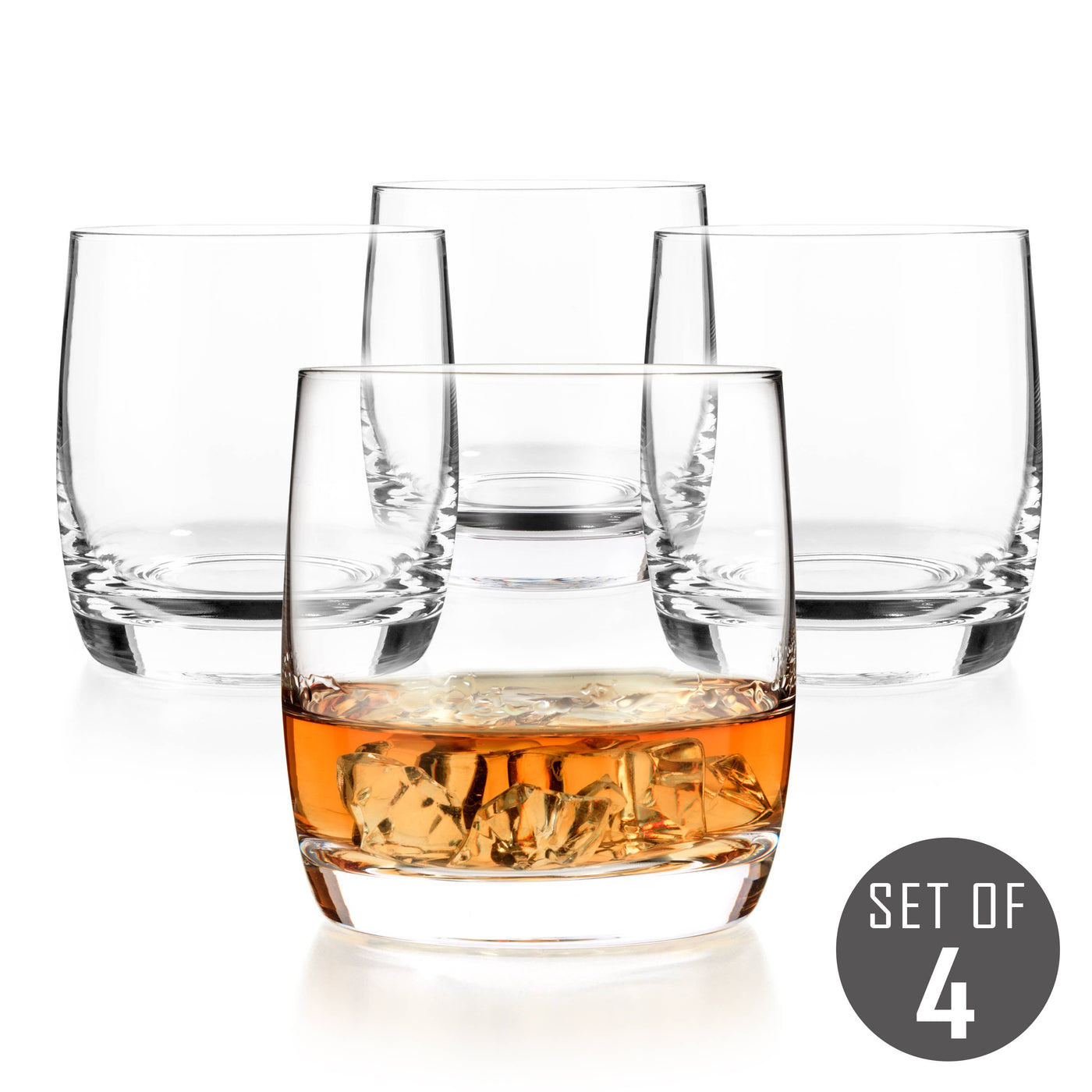 Scotch & Whiskey 10.1 oz Crystal Glasses, Set of 4