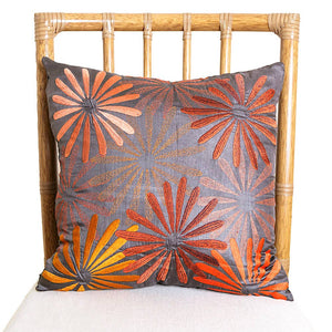 Marigold Row (previously Pavo SF) - 1149 Embroidered Silk Pillow