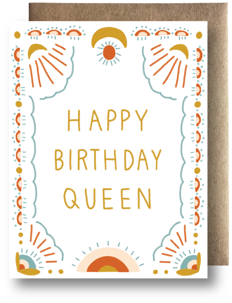 HBD Queen - Maija Rebecca Hand Drawn -