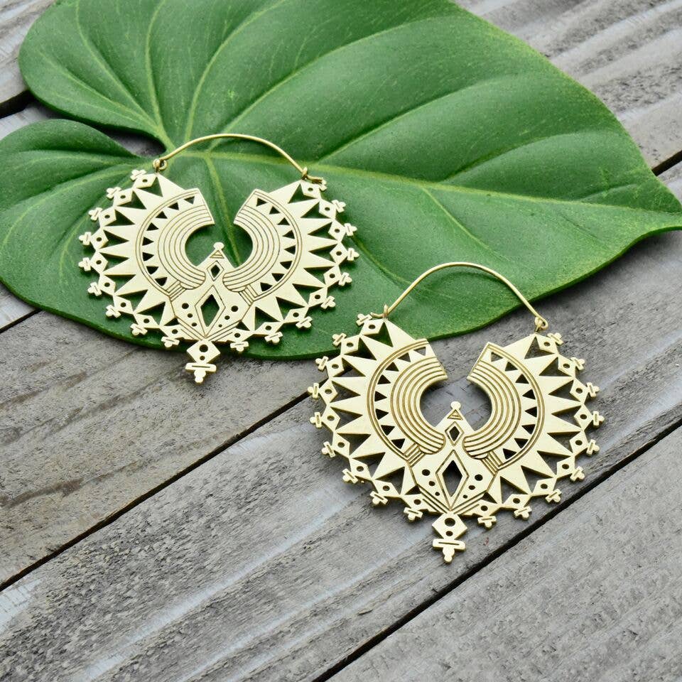 Brass Pharaoh Earrings