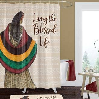 Blessed Life Shower Curtain - African American Expressions