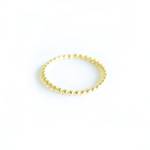 Rose Gypsy - Gold Beaded Ring