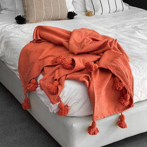Moroccan Throw Blanket Terracotta-MSD