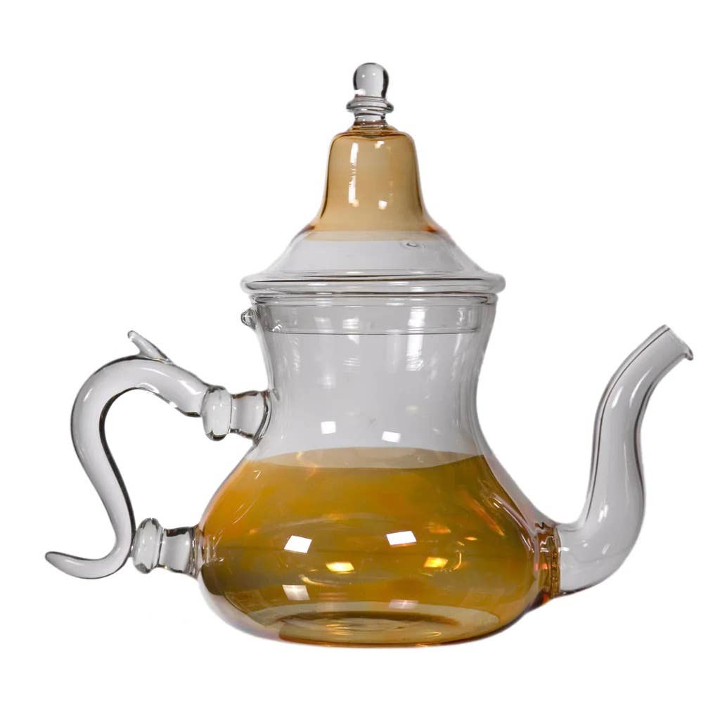 Casablanca Market - Orange Glass Moroccan Teapot