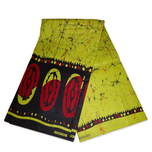AfricanFabs - 6 Yards - African print fabric - Lime kampala - Polycotton
