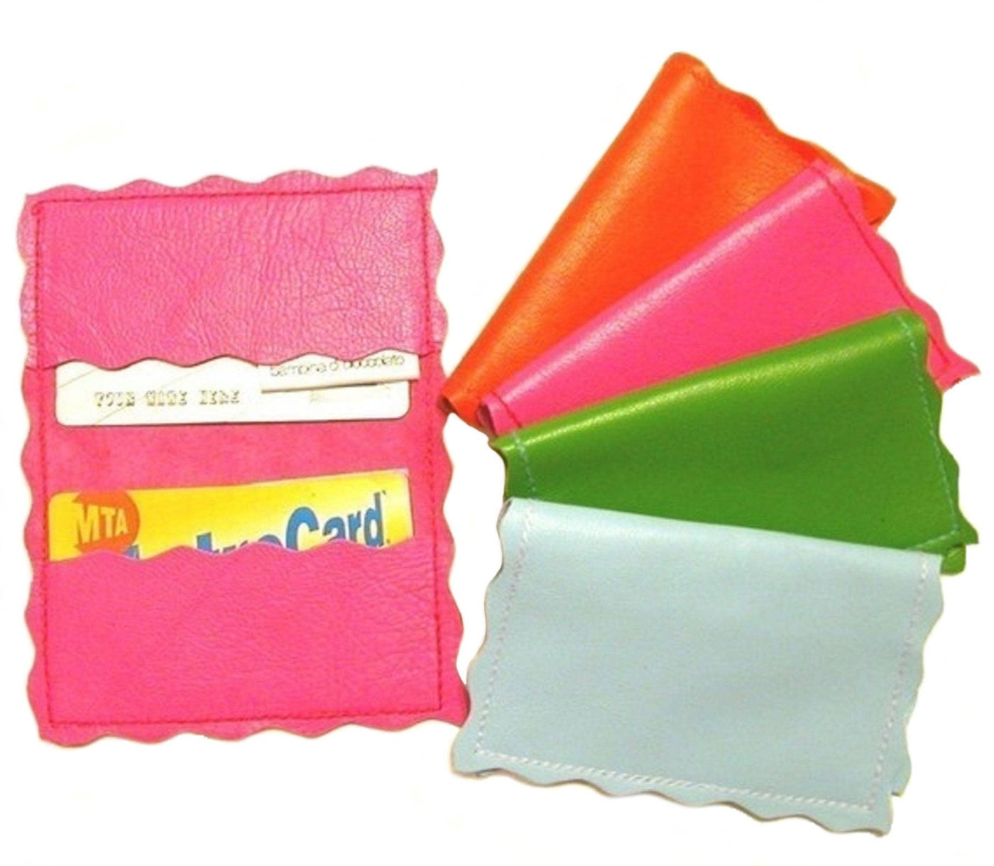 Metro Scalloped Leather Business Card Holder | Slim Wallet-Bambina di Cioccolato