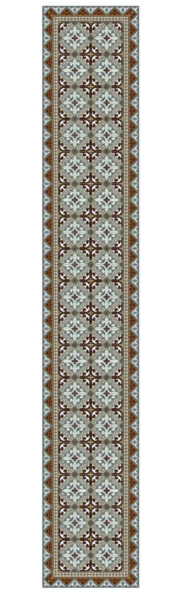 BEIJA FLOR BROWN FLEUR DE LYS EXTRA-LONG TABLE RUNNER