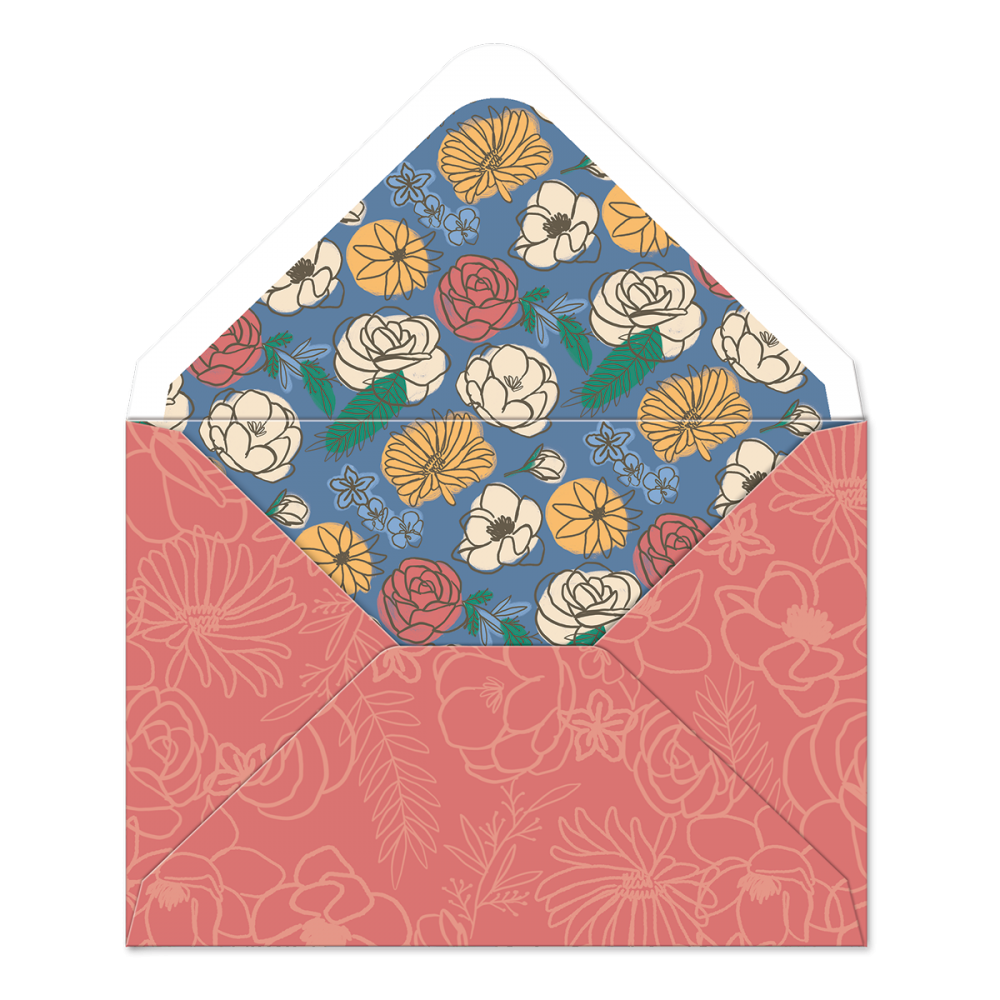 Palms Villa Figure Window Box Notecards