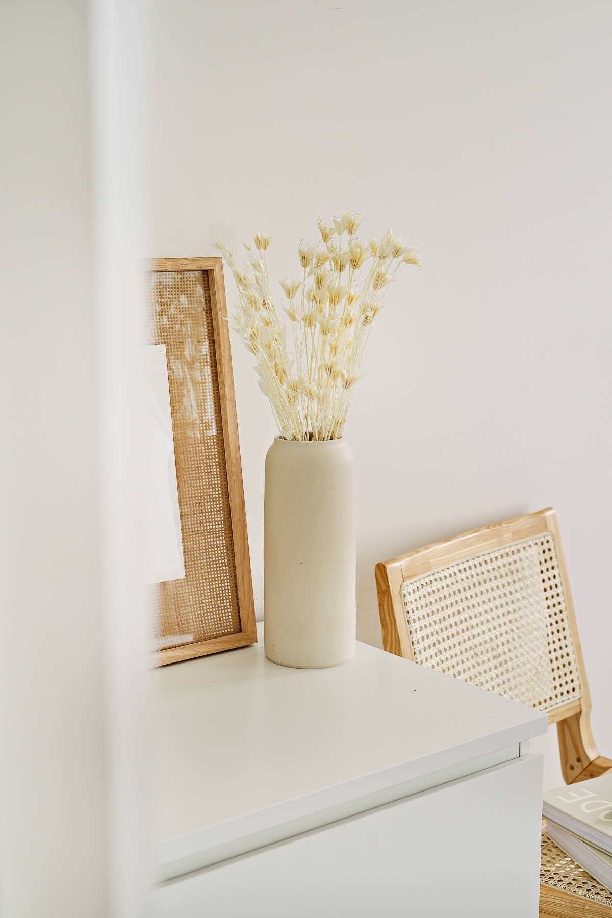 For Love Of Pampas - Dried Nigella in White