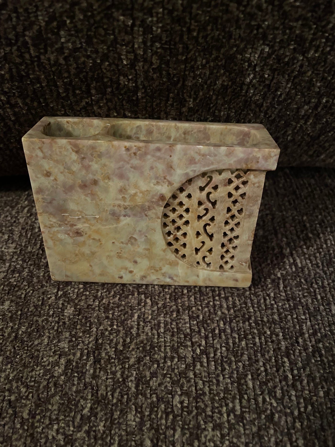 Marble Carved Pencil Holder