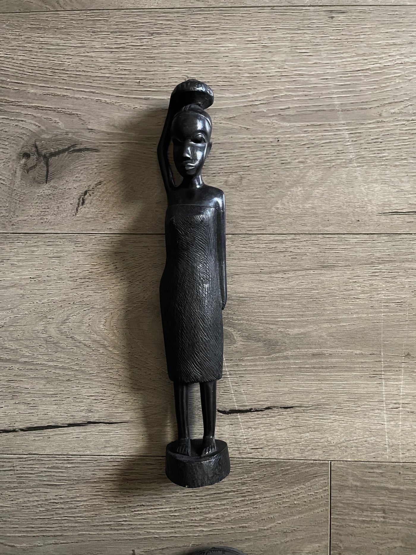African Ebony Wood Carved Statues