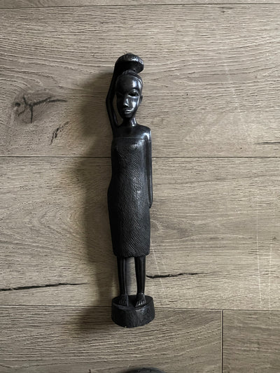 African Ebony Wood Carved Statues