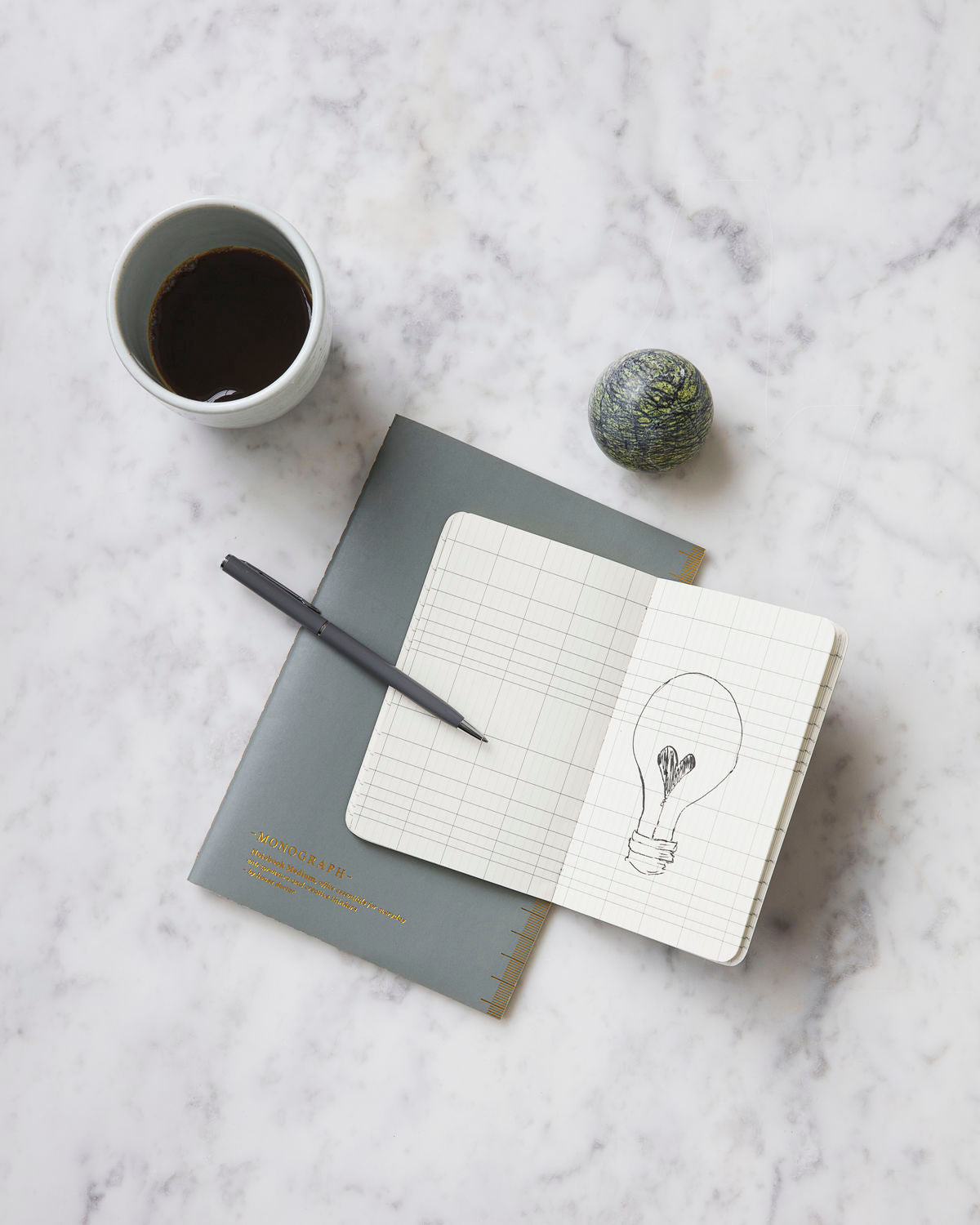 Green Marble Paper Weight