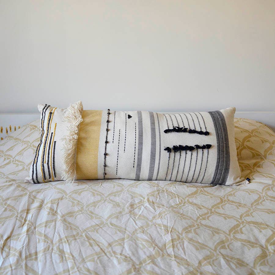 Ichcha - Long Oblong Textured Pillow - NOMAD