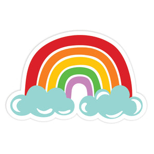 Rainbow and Clouds Vinyl Sticker