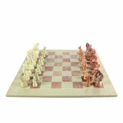 Africa Soapstone Carved Chess Set
