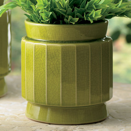 Green Drum Vase