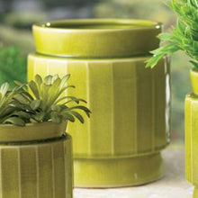 Green Drum Vase