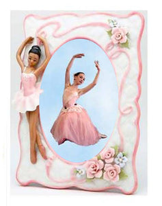 Porcelain African American Ballerina Picture Frame