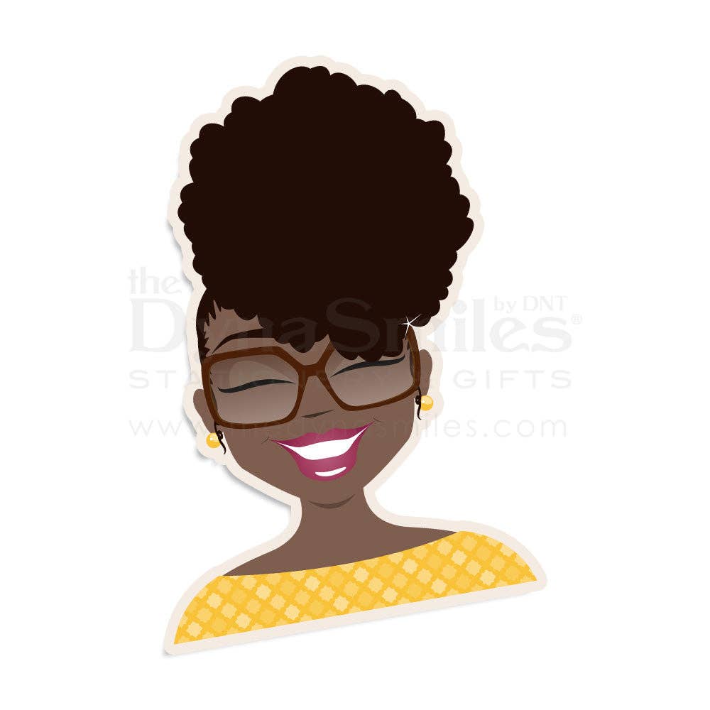 "Ms Puffed Pattern" Sticker - The DynaSmiles Stationery